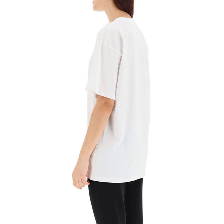 Purchase (W) MOSCHINO Pink Cake Teddy Bear T-Shirt Wanita Putih Loose Fit Cotton Z-V0702-5440-1001