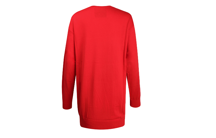 (Women) Moschino Red Teddy Bear Graphic Long Cotton Sweatshirt for Women D-T0495-0400-1112