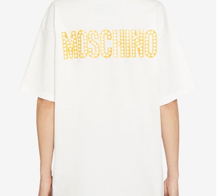 (W) モスキーノ スマーフ グラフィック オーバーサイズ クルーネック Tシャツ ホワイト A0707604019A-1002 Purchase (W) モスキーノ スマーフ グラフィック オーバーサイズ クルーネック Tシャツ ホワイト A0707604019A-1002