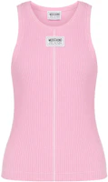 (Women) Moschino Solid Ribbed Crew Neck Tank Top Women 0809-8266-1221 (Women) Moschino Solid Ribbed Crew Neck Tank Top Women 0809-8266-1221