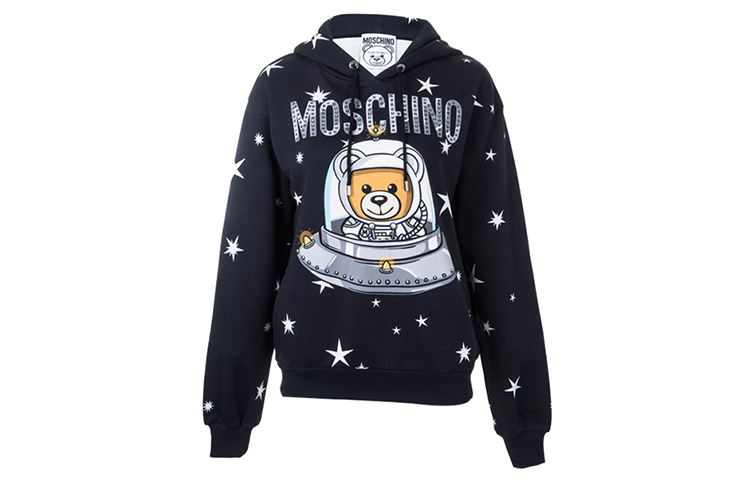 (Women) Moschino Space Bear Graphic Sweatshirt Black Women DV1702-5427-1555