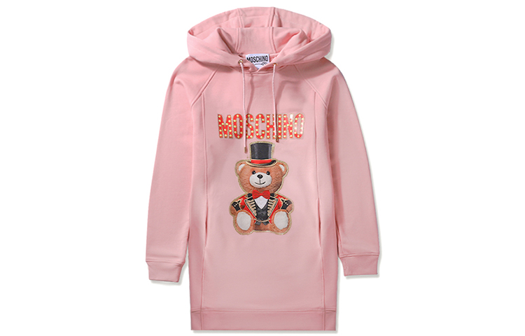 Order (W) Sudadera Moschino SS21 Rosa Oso Mágico de Circo Cartoon. E-T0453-0527-3224