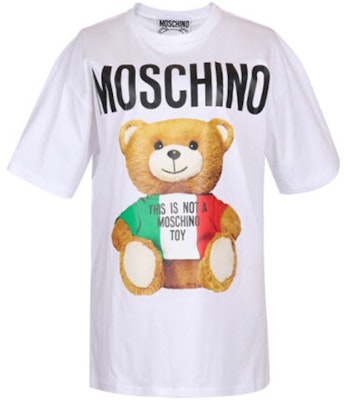 (W) MOSCHINO SS21 義大利泰迪熊卡通印花T恤 白色 07080-540V-1001 Order (W) MOSCHINO SS21 義大利泰迪熊卡通印花T恤 白色 07080-540V-1001