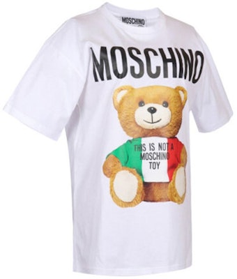 (W) MOSCHINO SS21 義大利泰迪熊卡通印花T恤 白色 07080-540V-1001 Shop (W) MOSCHINO SS21 義大利泰迪熊卡通印花T恤 白色 07080-540V-1001