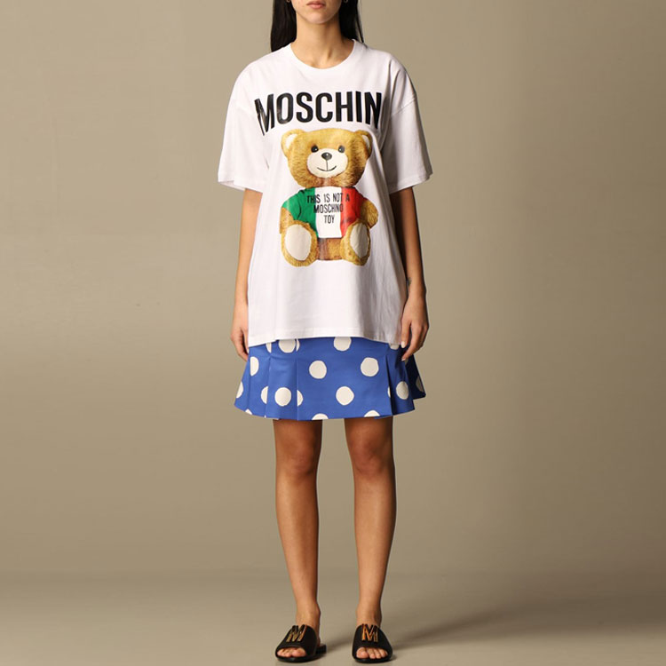 Purchase (W) MOSCHINO SS21 義大利泰迪熊卡通印花T恤 白色 07080-540V-1001