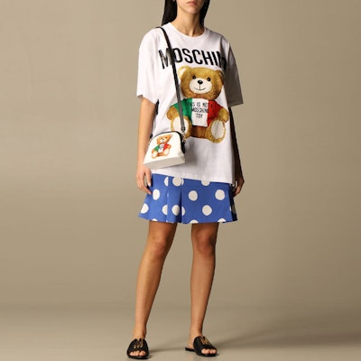 (W) MOSCHINO SS21 義大利泰迪熊卡通印花T恤 白色 07080-540V-1001 Details for (W) MOSCHINO SS21 義大利泰迪熊卡通印花T恤 白色 07080-540V-1001