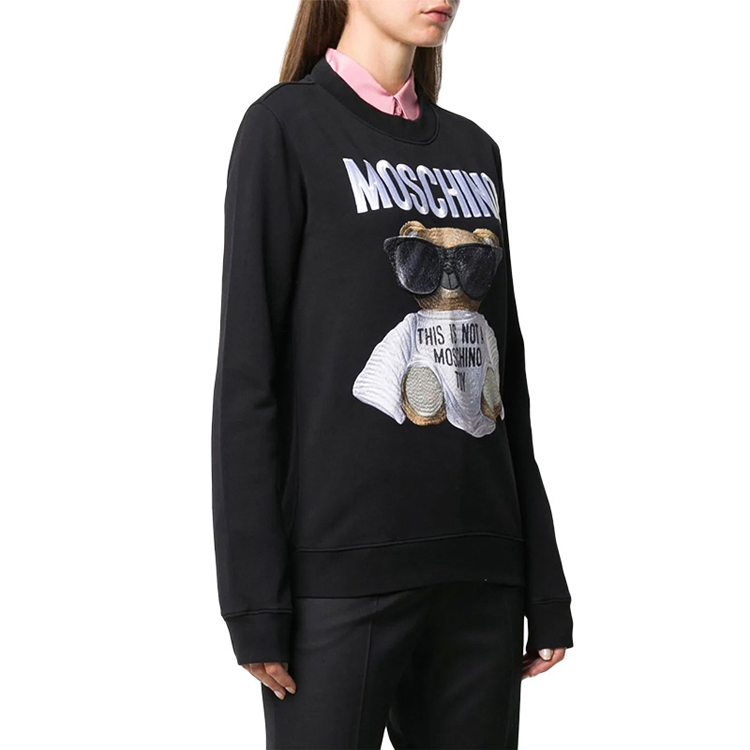 Purchase (W) MOSCHINO SS21 熊熊卡通印花黑色衛衣 EV1708-5527-1555