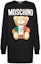 Buy (W) MOSCHINO SS21 Gaun Lengan Panjang Hitam Cetak Teddy Bear 0707-0540-1555