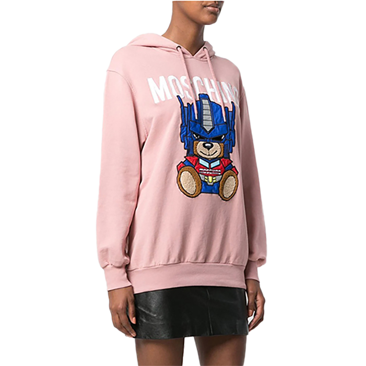 Lookbook (W) MOSCHINO SS21 變形金剛泰迪連帽衫 粉紅色 時尚 V17065527-1187