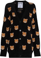 (Women) MOSCHINO SS22 Bear Jacquard Cardigan Sweater Black V0925-0505-2555 (Women) MOSCHINO SS22 Bear Jacquard Cardigan Sweater Black V0925-0505-2555