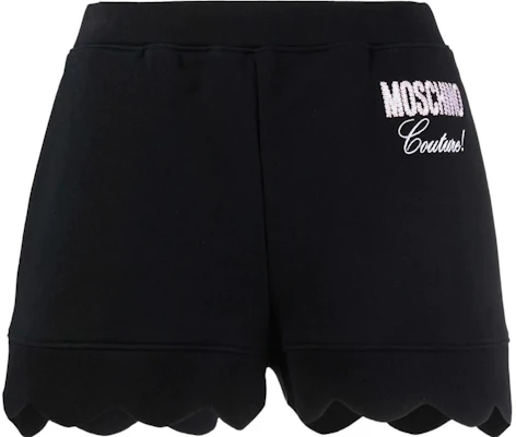 (Women) Moschino SS22 Logo Embroidered Casual Black Shorts A0315-0428-1555 Buy (Women) Moschino SS22 Logo Embroidered Casual Black Shorts A0315-0428-1555