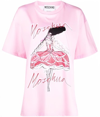 (W) MOSCHINO SS22 粉色印花logo短袖圓領T恤 A0712-0540-1222 Buy (W) MOSCHINO SS22 粉色印花logo短袖圓領T恤 A0712-0540-1222
