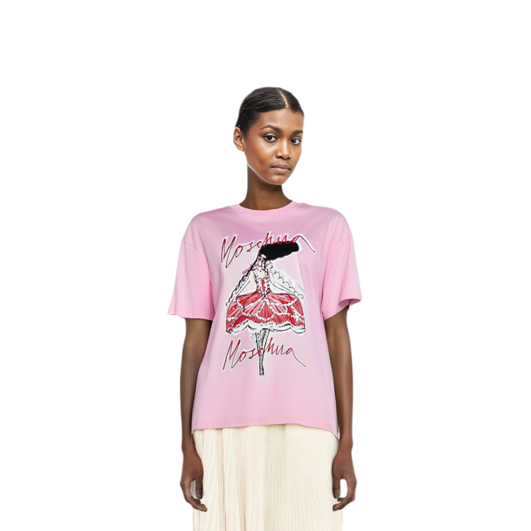 Purchase (W) MOSCHINO SS22 粉色印花logo短袖圓領T恤 A0712-0540-1222