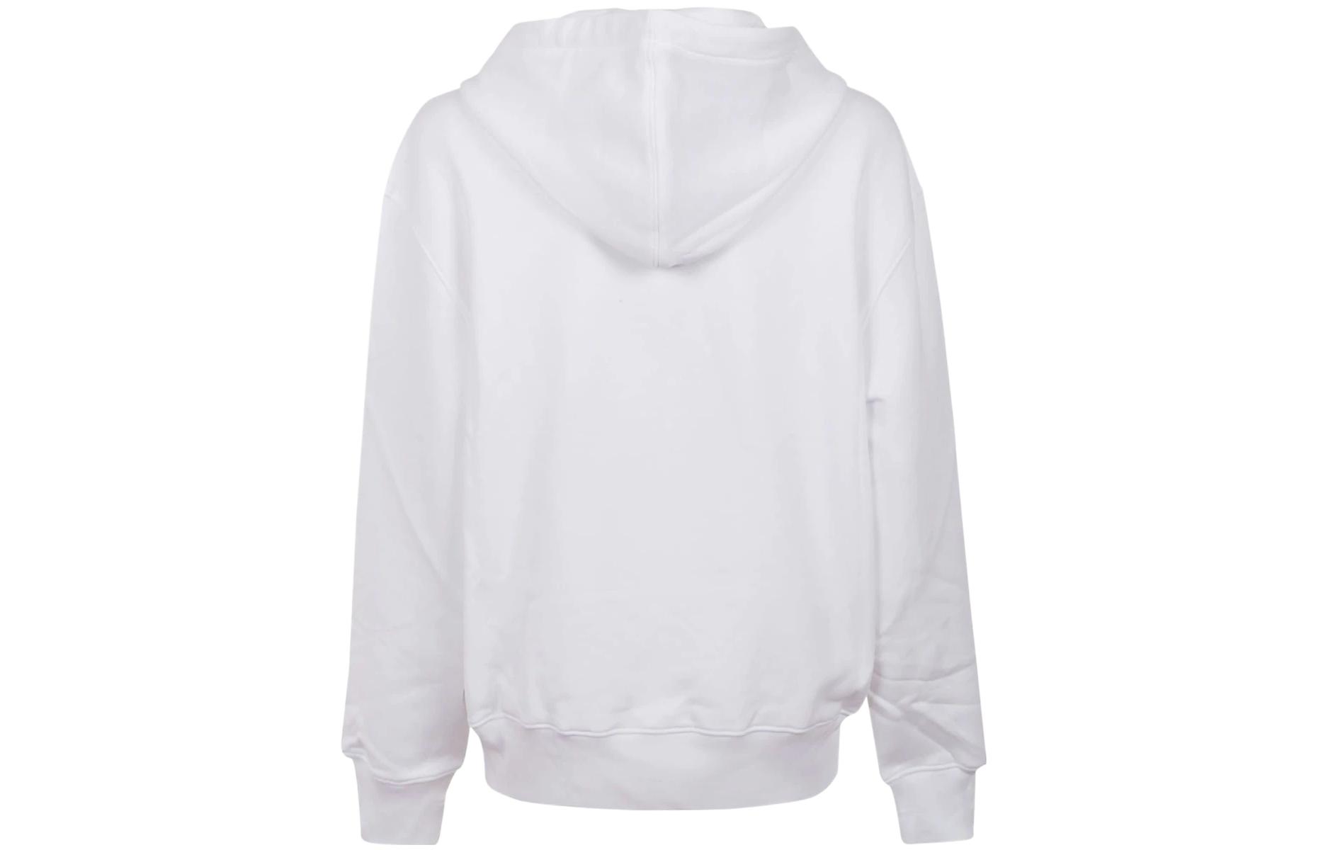 Lookbook (Women) Moschino SS22 White Printed Hoodie Long Sleeve Sweatshirt A1712-0528-1001