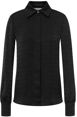 (W) 모스키노 SS23 블랙 로고 프린트 긴팔 셔츠. A0202-2749-0555 Buy (W) 모스키노 SS23 블랙 로고 프린트 긴팔 셔츠. A0202-2749-0555