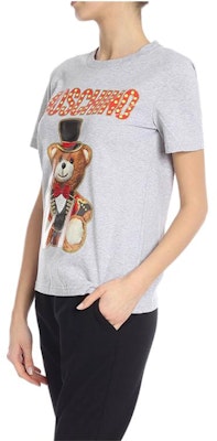 (W) MOSCHINO SS23 灰色標誌印花短袖圓領T恤 EV0708-0540-3485 Shop (W) MOSCHINO SS23 灰色標誌印花短袖圓領T恤 EV0708-0540-3485