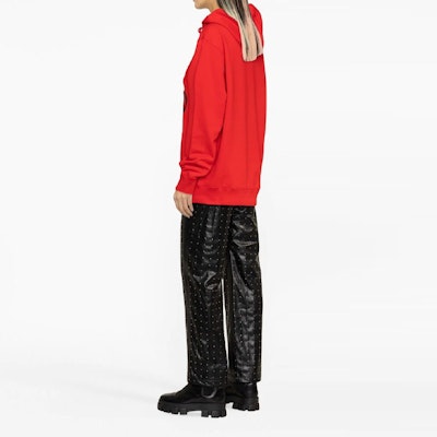 (W) MOSCHINO SS23 Sudadera Roja con Conejo de Dibujos y Estampado de Letras. A1779-1028-1115 Purchase (W) MOSCHINO SS23 Sudadera Roja con Conejo de Dibujos y Estampado de Letras. A1779-1028-1115