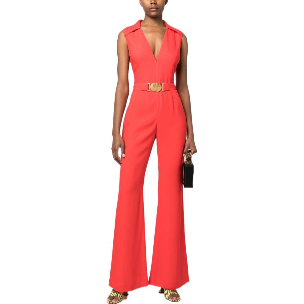 Lookbook (W) MOSCHINO SS23 Mono Rojo Sin Mangas con Escote en V. J0457-0533-8127