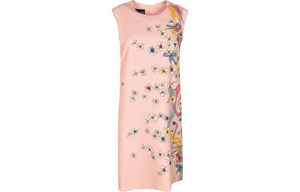(Women) MOSCHINO SS23  Sleeveless Floral Print Dress Multicolor. A044711383223