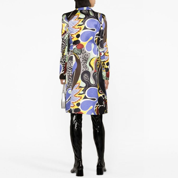 (Women) MOSCHINO SS23 Abstract Floral Print Double-Breasted Coat  Multicolor. J0610-0552-1555 圖 4