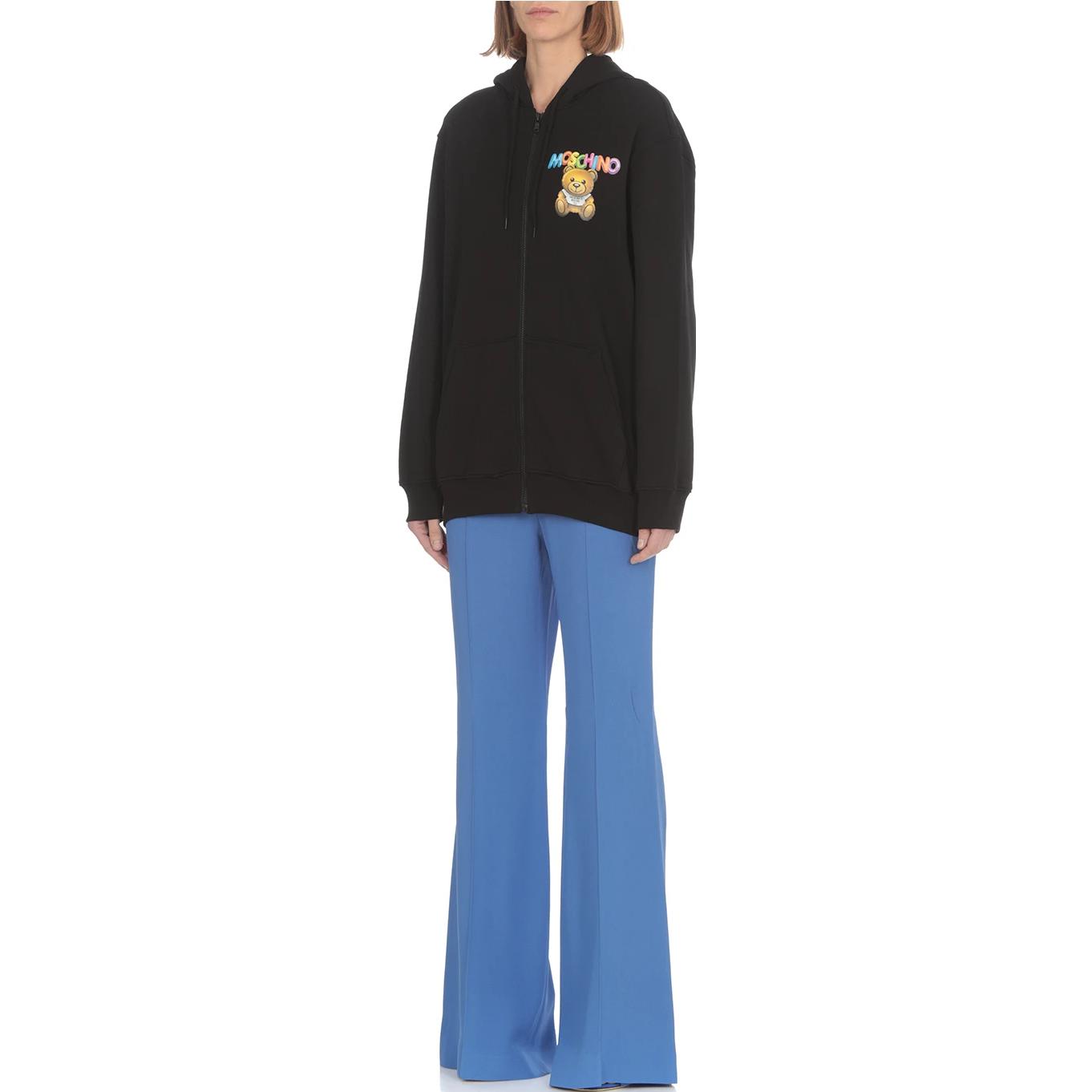 (Women) Moschino SS23 Black Zip-Up Hoodie Jacket with Hood V1709-0428-1555 圖 3