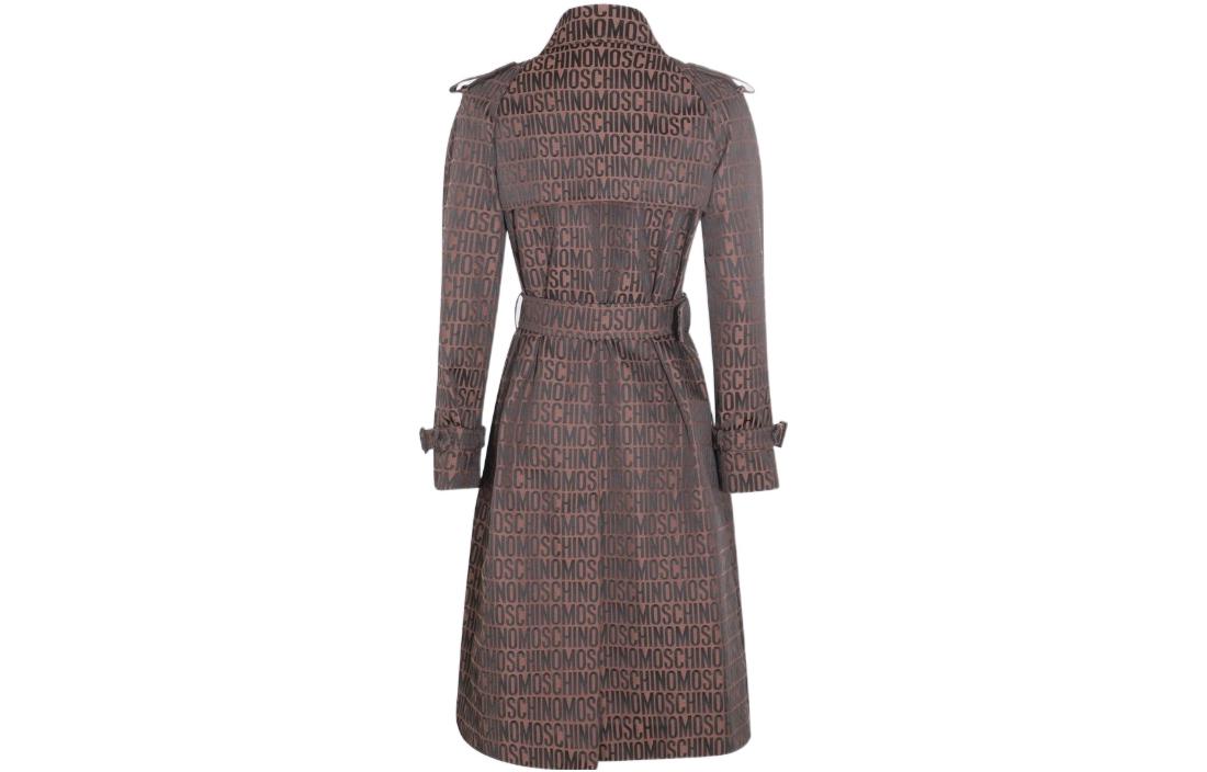 (Women) MOSCHINO SS23 Letter Logo Print Waist-Tie Trench Coat Women’s Brown. A0601-2715-1103 圖 3
