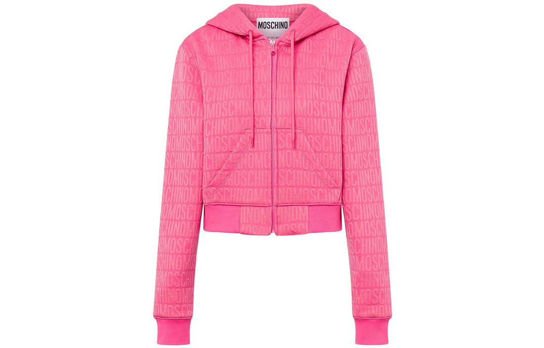 (Women) MOSCHINO SS23 Pink All-Over Print Casual Sweatshirt . A1703-2729-0207