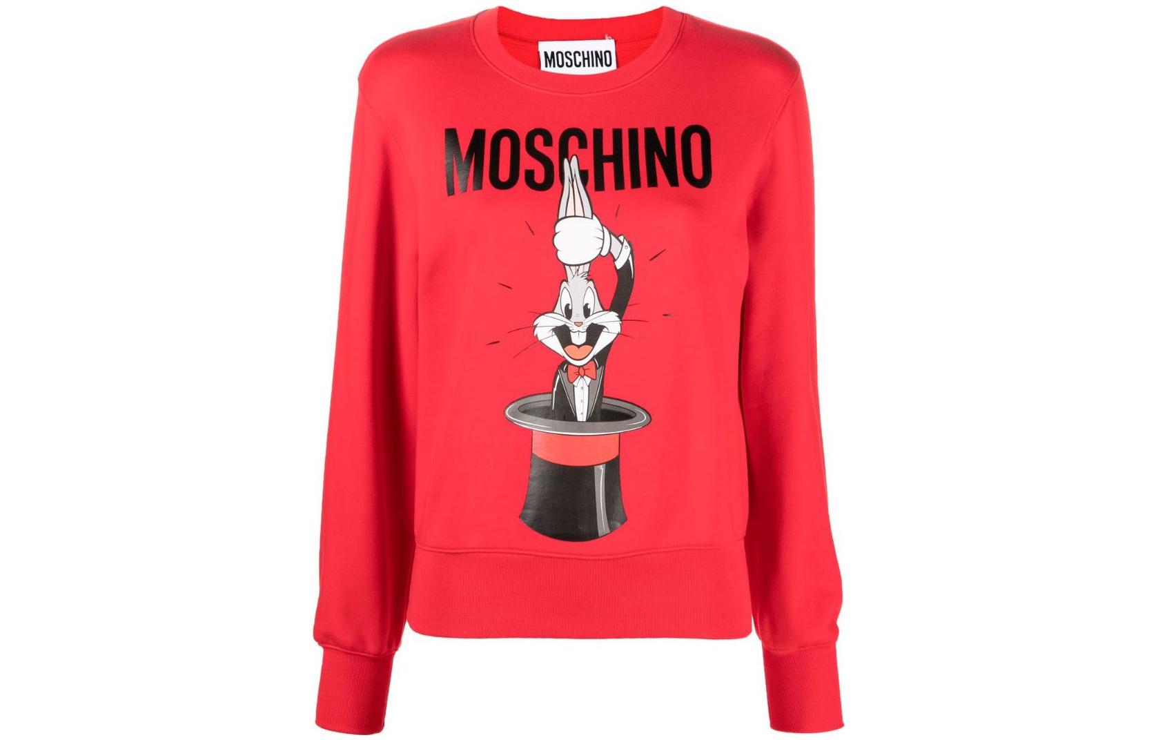 (Women) Moschino SS23 Red Cartoon Logo Graphic Long Sleeve Sweatshirt A1778-1028-1115 圖 2