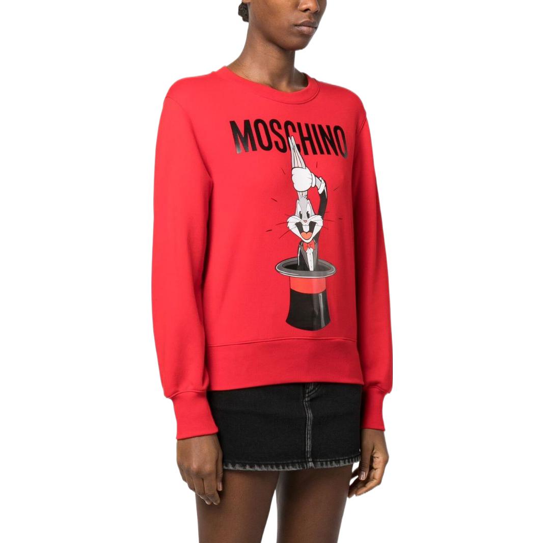 (Women) Moschino SS23 Red Cartoon Logo Graphic Long Sleeve Sweatshirt A1778-1028-1115 圖 5
