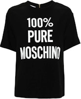 (Women) MOSCHINO SS24 Black Short-Sleeve Logo Pullover T-Shirt. J02150533-BLACK (Women) MOSCHINO SS24 Black Short-Sleeve Logo Pullover T-Shirt. J02150533-BLACK