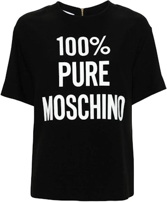 (W) MOSCHINO SS24 黑色短袖Logo套頭T恤。 J02150533-BLACK Buy (W) MOSCHINO SS24 黑色短袖Logo套頭T恤。 J02150533-BLACK