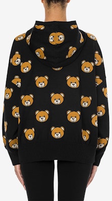 (W) Moschino 小熊黑色羊毛針織連帽毛衣. A090-5550-821A Shop (W) Moschino 小熊黑色羊毛針織連帽毛衣. A090-5550-821A