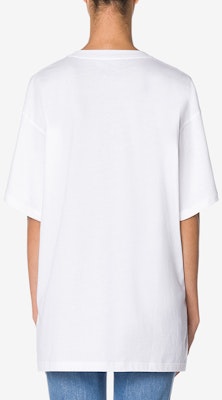 (W) 모스키노 테디베어 만화 프린트 코튼 화이트 반팔 티셔츠 여성용. V0708-0540-1001 Shop (W) 모스키노 테디베어 만화 프린트 코튼 화이트 반팔 티셔츠 여성용. V0708-0540-1001