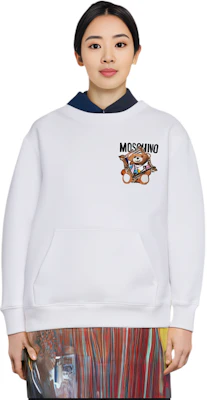 (W) Moschino 泰迪熊框架圖案白色長袖毛衣 - 女款 D-V1717-0427-1001 Shop (W) Moschino 泰迪熊框架圖案白色長袖毛衣 - 女款 D-V1717-0427-1001