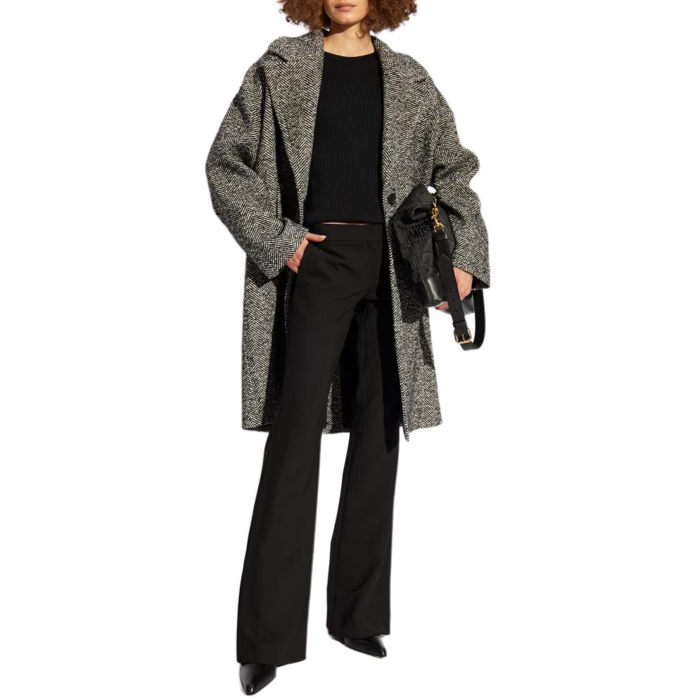 Lookbook (W) モスキーノ テディベア グラフィック ブラック ニット プルオーバー クルーネック. V0929-5500-0555