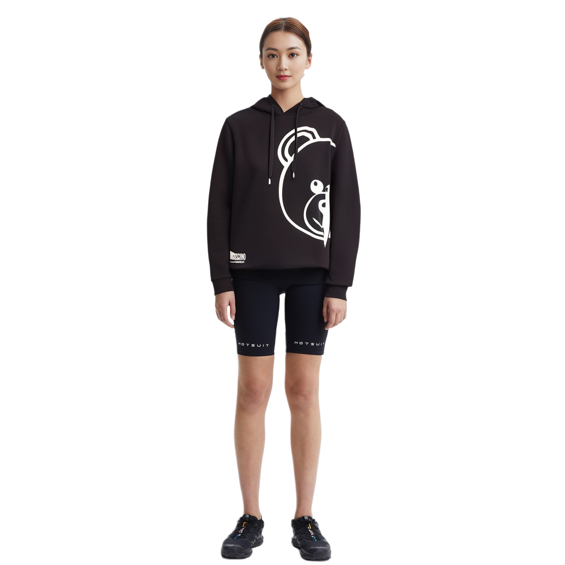 Sizing (Women) Moschino Teddy Bear Graphic Cartoon Sweatshirt Women’s Black A1732-9011-555