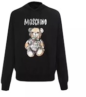 (Women) MOSCHINO Teddy Bear Letter Print Hoodie for Women - Black V1201-0541-1555 (Women) MOSCHINO Teddy Bear Letter Print Hoodie for Women - Black V1201-0541-1555