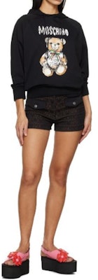 (W) モスキーノ テディベア レタープリント フーディー レディース - ブラック V1201-0541-1555 Lookbook (W) モスキーノ テディベア レタープリント フーディー レディース - ブラック V1201-0541-1555