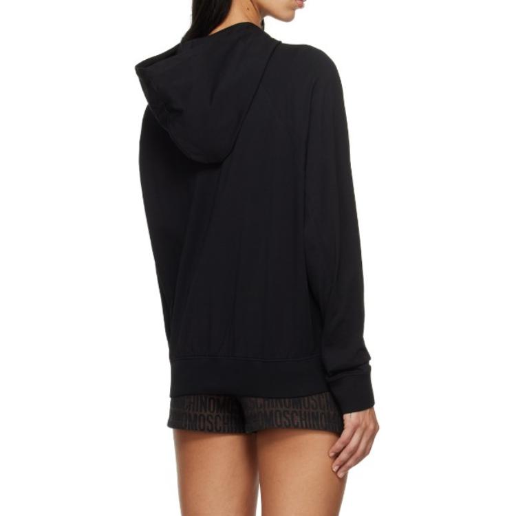 Purchase (W) モスキーノ テディベア レタープリント フーディー レディース - ブラック V1201-0541-1555
