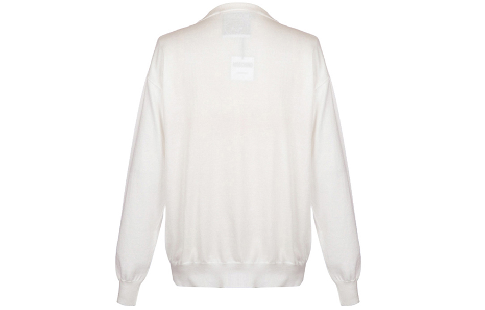 Lookbook (W) Moschino 泰迪熊标志印花针织长袖毛衣 白色. V0910-0502-1002