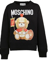 (Women) MOSCHINO Teddy Bear Print Casual Crewneck Sweatshirt - Black 1702-5527-V2555 (Women) MOSCHINO Teddy Bear Print Casual Crewneck Sweatshirt - Black 1702-5527-V2555