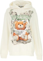 (Women) MOSCHINO Teddy Bear Print Cartoon Hoodie White V1713-5427-3002 (Women) MOSCHINO Teddy Bear Print Cartoon Hoodie White V1713-5427-3002