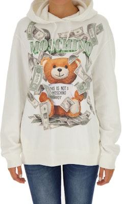 (W) MOSCHINO Hoodie Kartun Cetakan Beruang Putih V1713-5427-3002 Lookbook (W) MOSCHINO Hoodie Kartun Cetakan Beruang Putih V1713-5427-3002