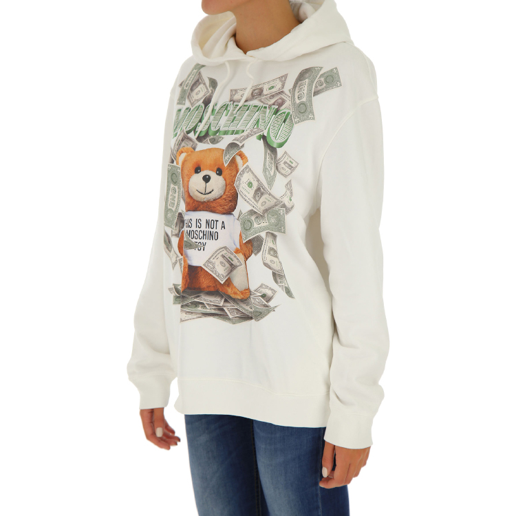 Purchase (W) MOSCHINO Hoodie Kartun Cetakan Beruang Putih V1713-5427-3002