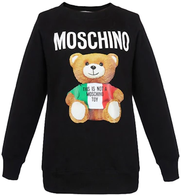 (W) 모스키노 테디베어 프린트 코튼 크루넥 스웨트셔츠 여성 블랙 1710-0527-1555 Order (W) 모스키노 테디베어 프린트 코튼 크루넥 스웨트셔츠 여성 블랙 1710-0527-1555