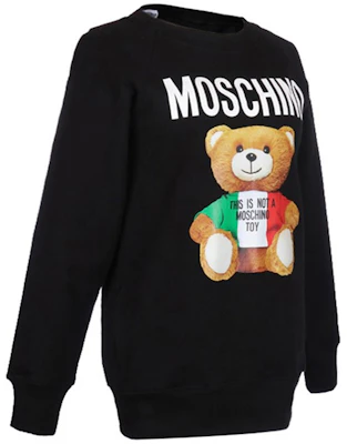 (W) 모스키노 테디베어 프린트 코튼 크루넥 스웨트셔츠 여성 블랙 1710-0527-1555 Shop (W) 모스키노 테디베어 프린트 코튼 크루넥 스웨트셔츠 여성 블랙 1710-0527-1555
