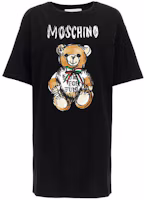 Order (W) MOSCHINO泰迪熊印花黑色寬鬆圓領T恤 女生休閒裝 V0452-0541-1555
