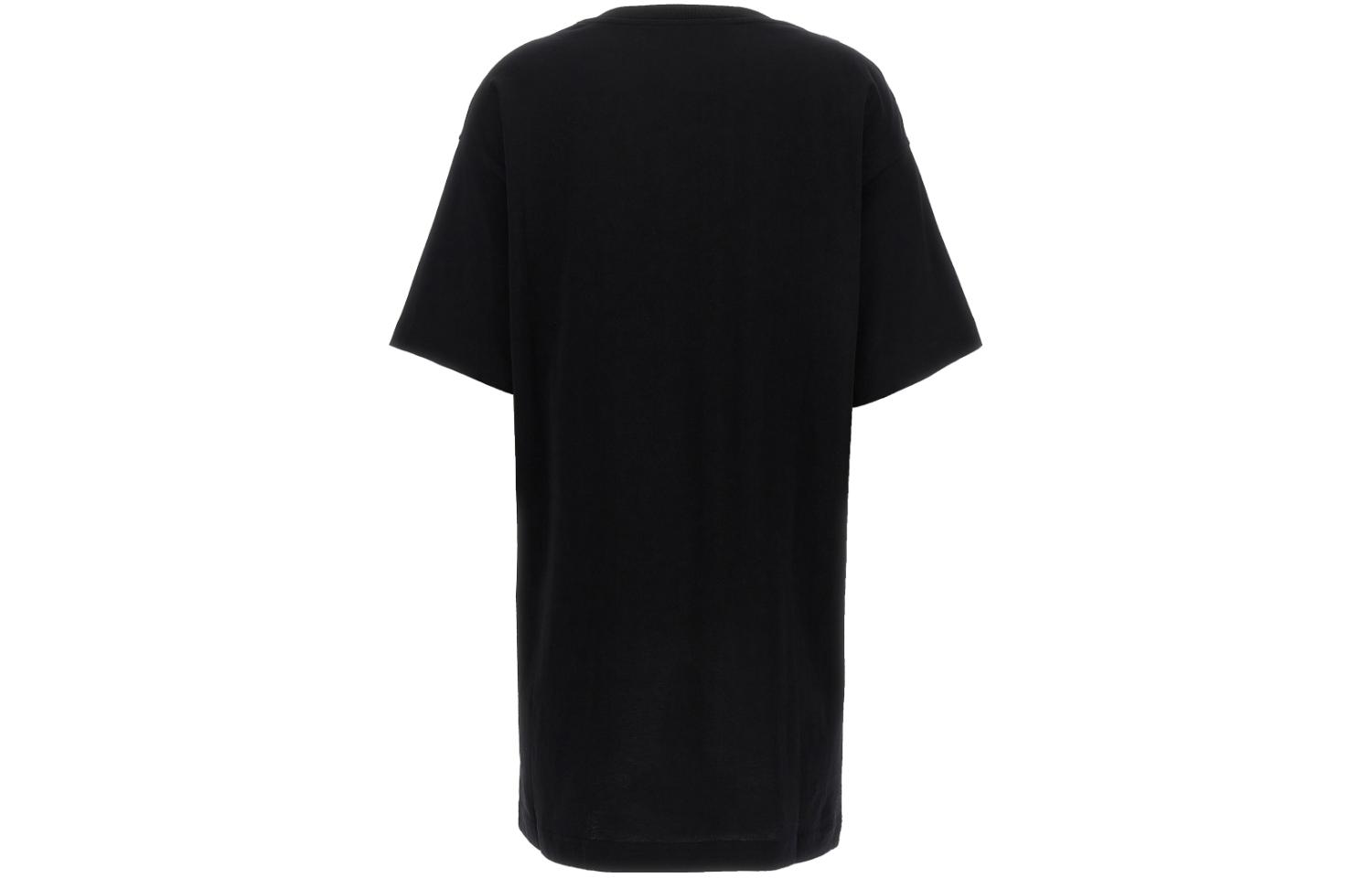 Lookbook (W) MOSCHINO Kaos Hitam Oversized Wanita dengan Cetakan Teddy Bear Casual V0452-0541-1555