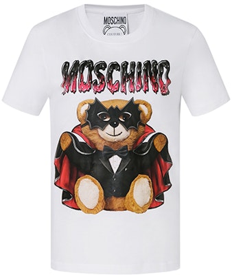 (W) 모스키노 테디베어 프린트 화이트 반팔 티셔츠 캐주얼 티 A0712-0540-1001 Order (W) 모스키노 테디베어 프린트 화이트 반팔 티셔츠 캐주얼 티 A0712-0540-1001