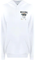 (Women) Moschino Teddy Logo Embroidered Cartoon Sweatshirt White V1709-5527-1001 (Women) Moschino Teddy Logo Embroidered Cartoon Sweatshirt White V1709-5527-1001